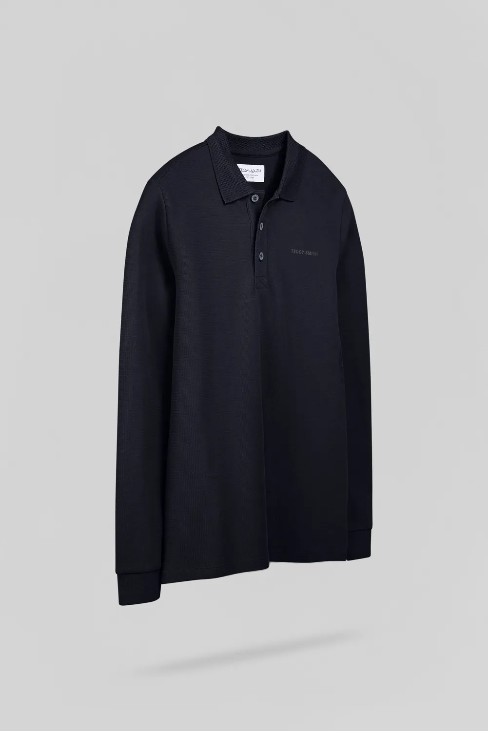 Teddy Smith P-Joel ML polo manica lunga blu navy cotone