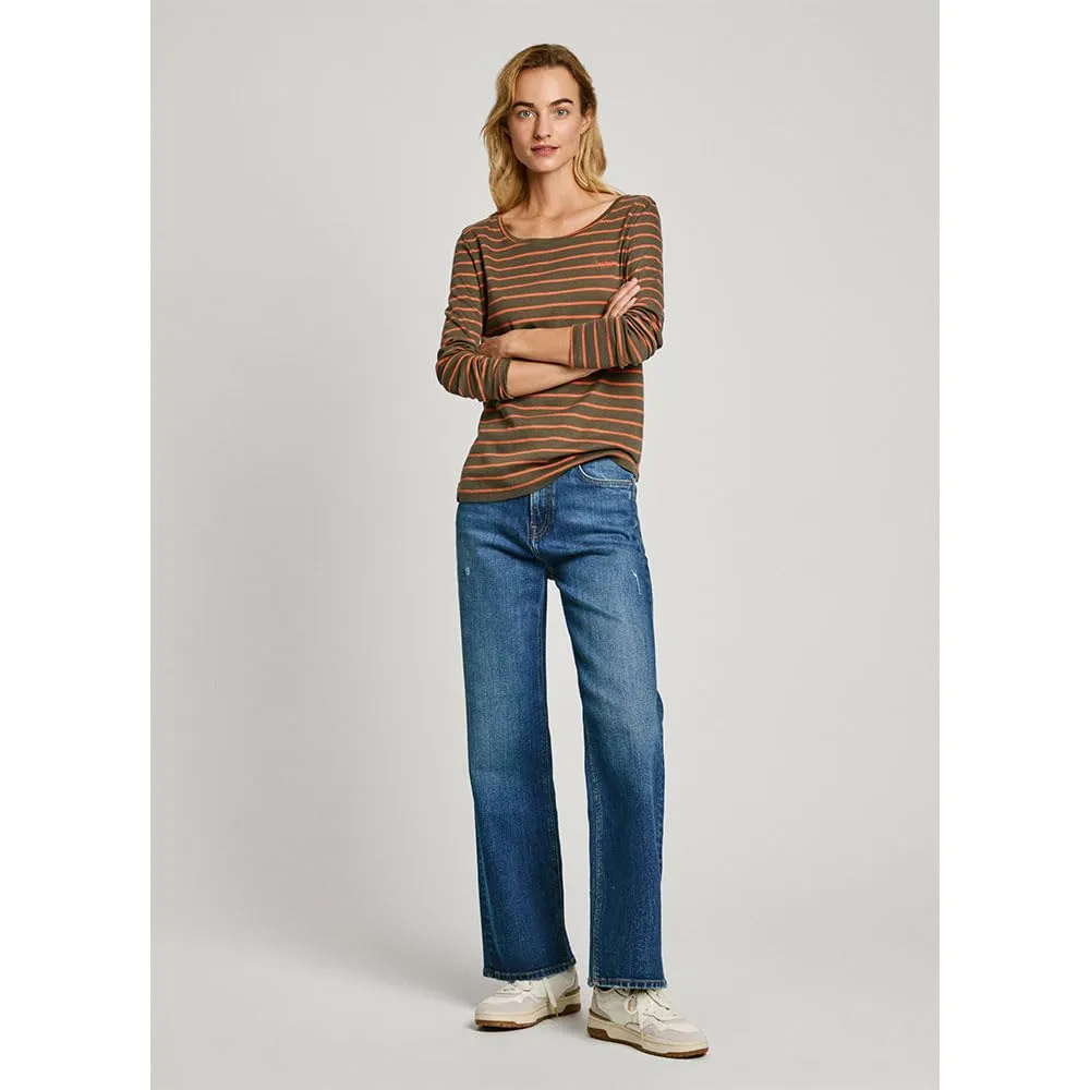 Pepe Jeans Finna T-Shirt donna maniche lunghe a righe