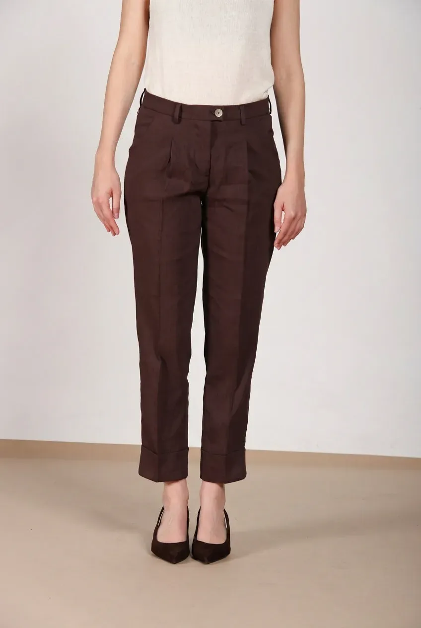 Mason's New York Carrot chino donna marrone in lino