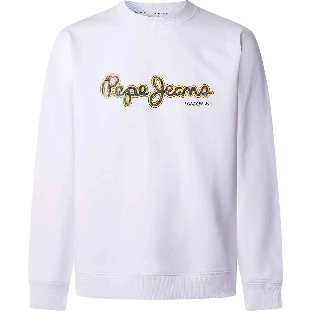 Pepe Jeans Dorian Felpa Uomo Nero Cotone Spazzolato