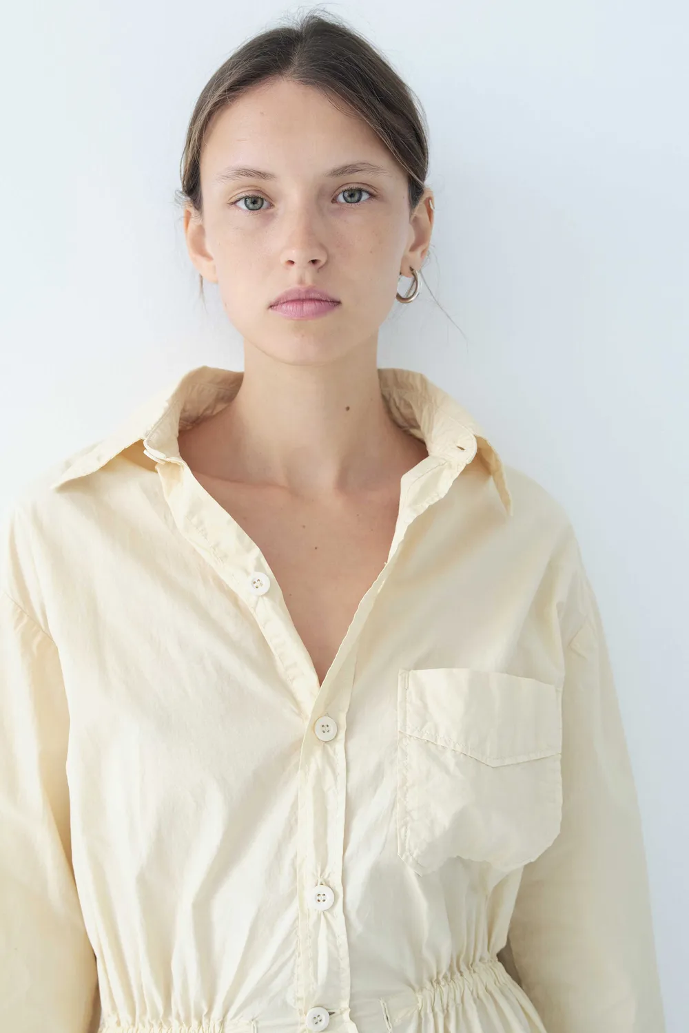 Acquaverde Bella Abito Giallo Mais Gabardine Lunga
