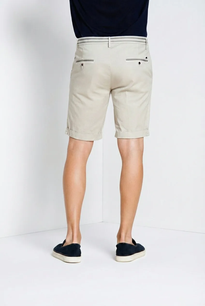 Mason's Torino Summer bermuda chino grigio perla stretch