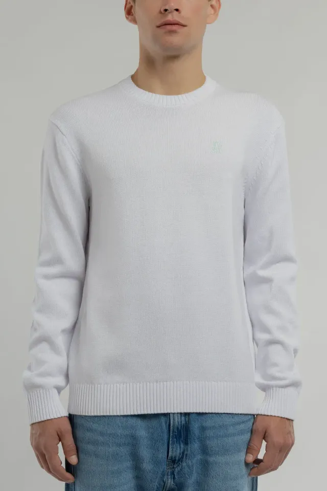 Teddy Smith P-Jimmy maglione bianco cotone regular