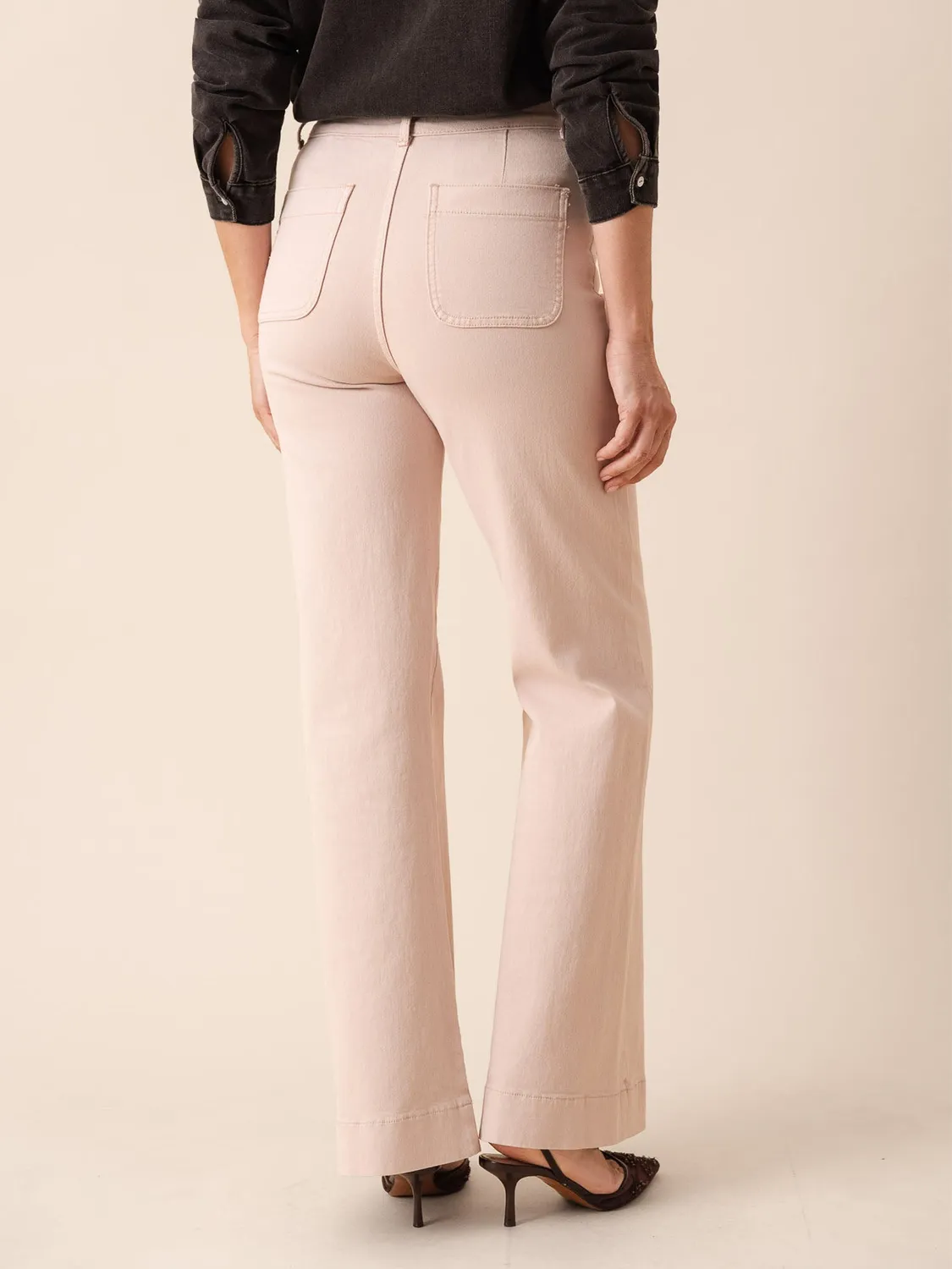 Oraije Elena jeans flare rosa cotone