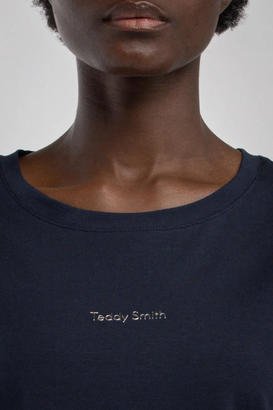 Teddy Smith T-Ribelle t-shirt donna total navy cotone