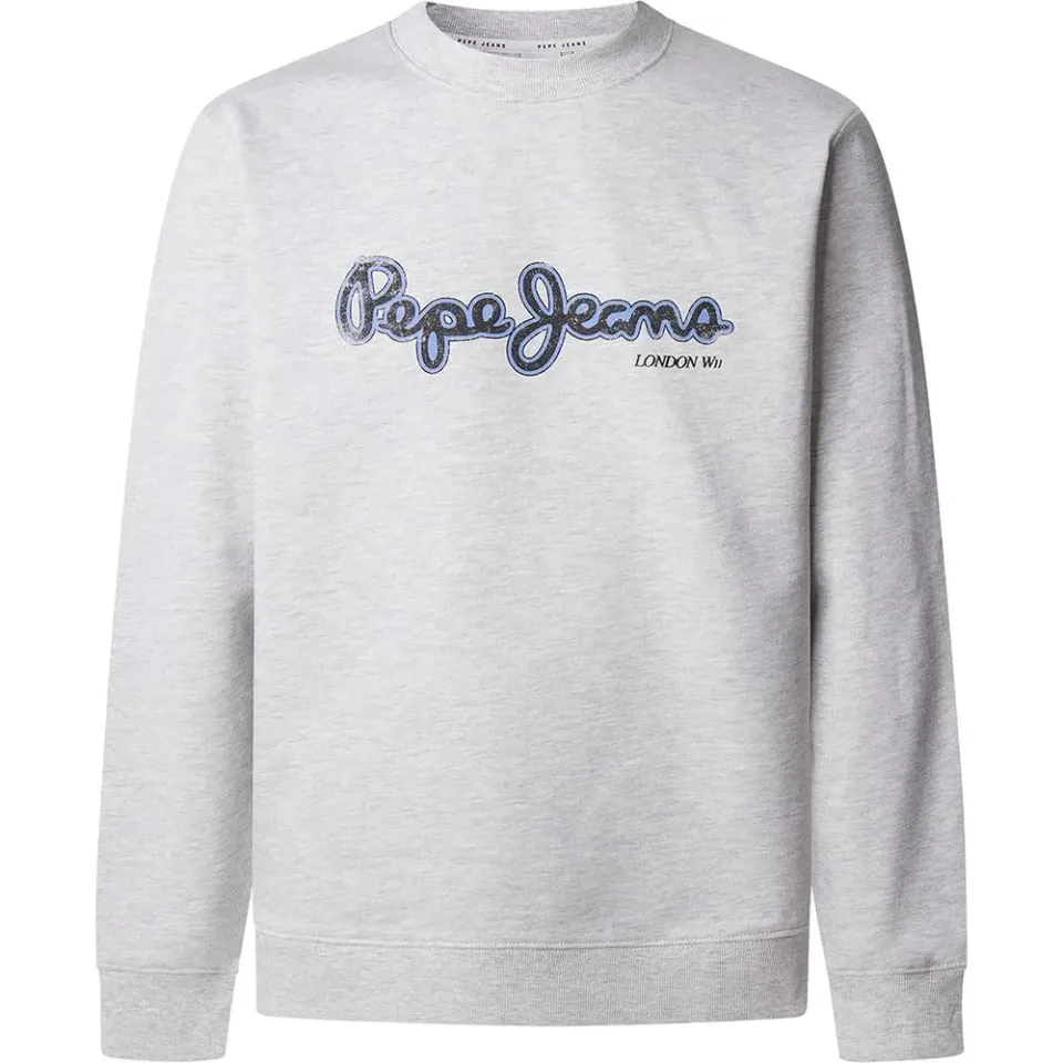 Pepe Jeans Dorian Felpa Uomo Nero Cotone Spazzolato