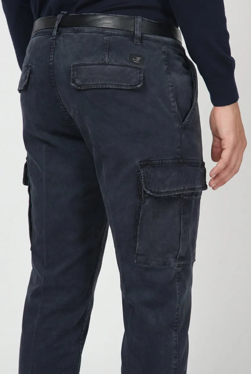 Mason's Chile pantalone cargo blu notte extra slim