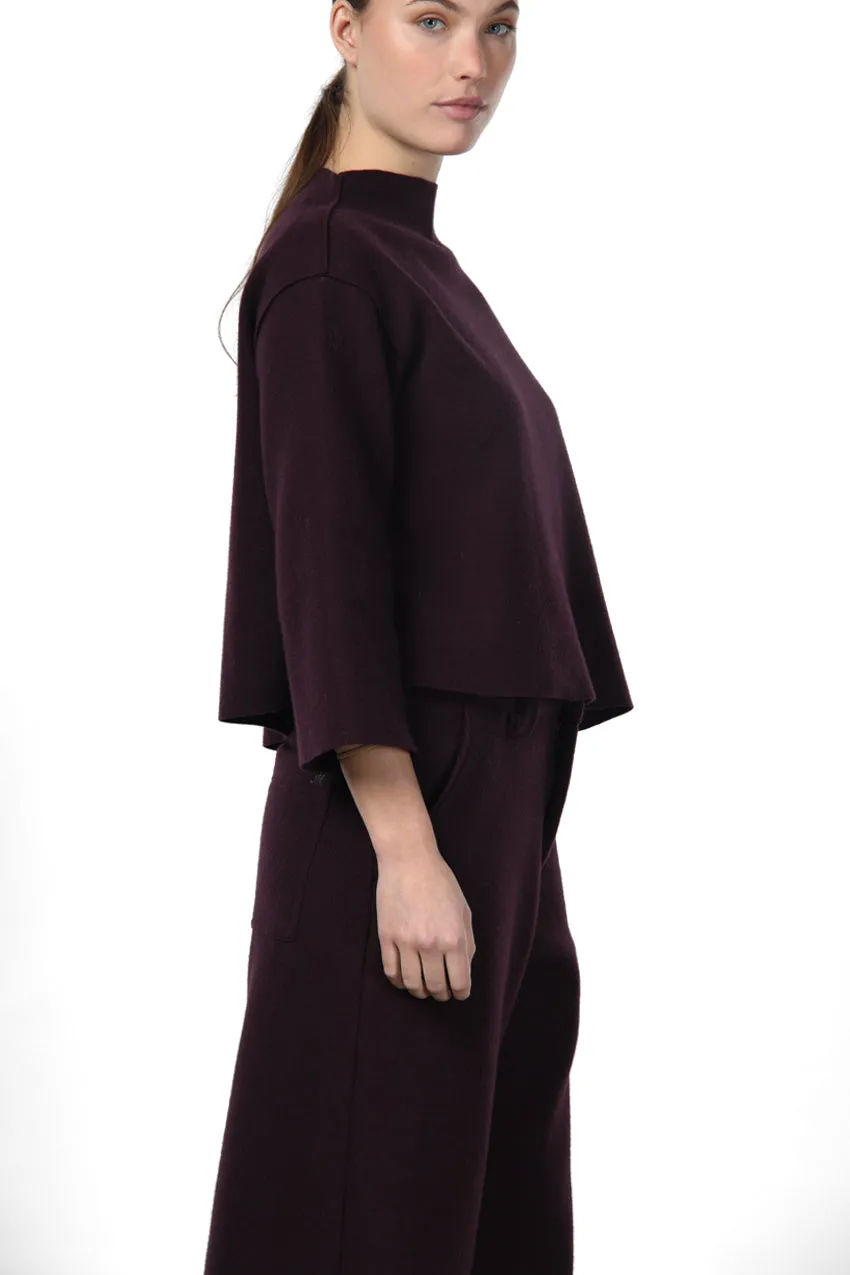 Mason's Ida felpa donna melanzana in lana bubble fit
