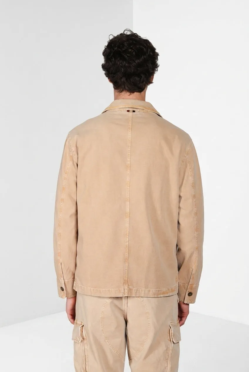Mason's Detroit M74 overshirt uomo kaki cotone