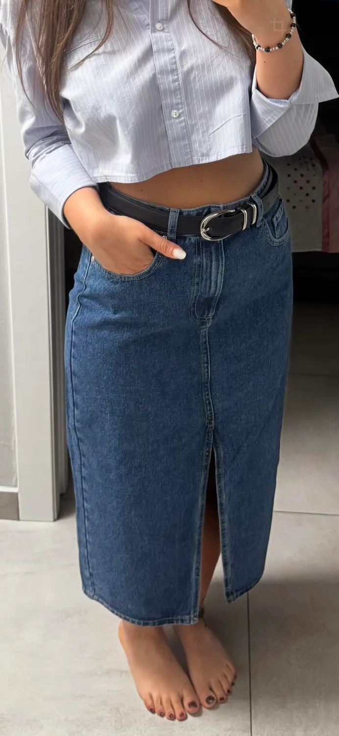 ONLY Onlbianca gonna denim donna blu denim