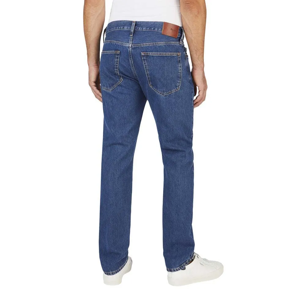 Pepe Jeans Denim Pantaloni Uomo 5 Tasche Cotone BCI Blu