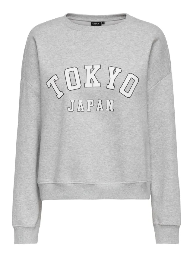 ONLY ONLSweat Felpa Donna XL Grigio Melange