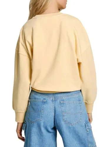 Pepe Jeans Evelyn salopette donna blu denim felpa