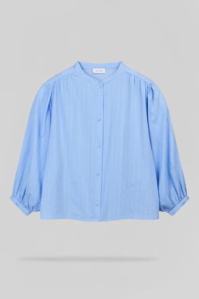 Teddy Smith C-Apoline camicia celeste oversize