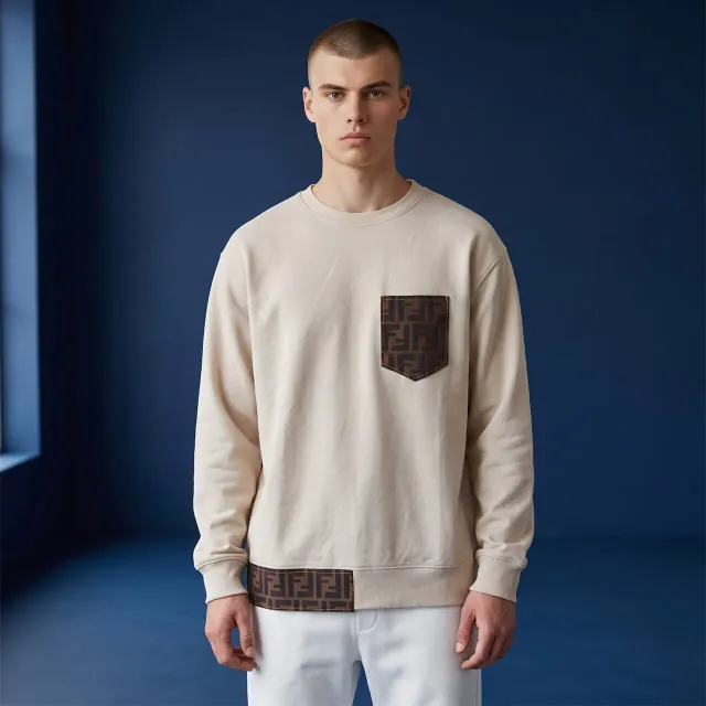 Never Say Never Tessuto Fendi felpa personalizzata mano