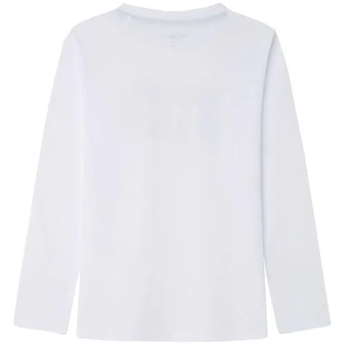 Pepe Jeans Clag LS Jr T-Shirt Bambino 10 Anni Stampa Bandiera