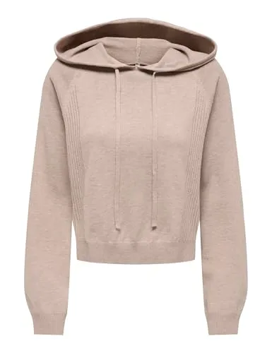 ONLY Onlgigi LS felpa cappuccio grigia corta