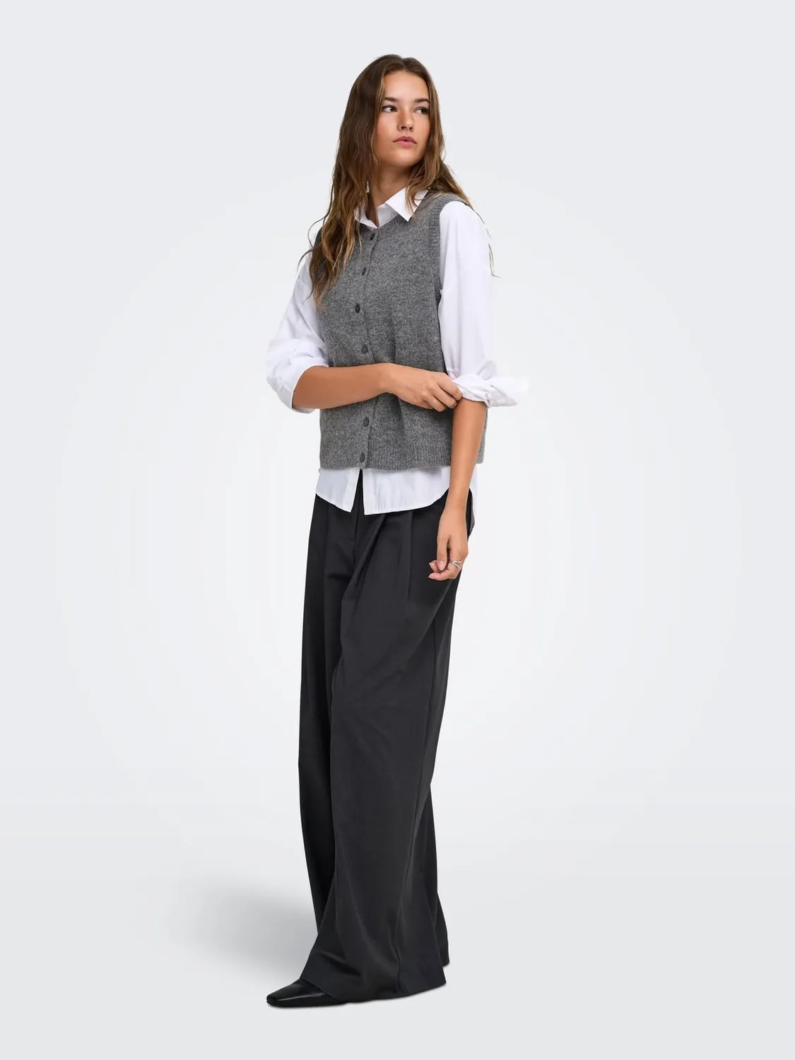ONLY ONLOLIVIA gilet smanicato grigio XL
