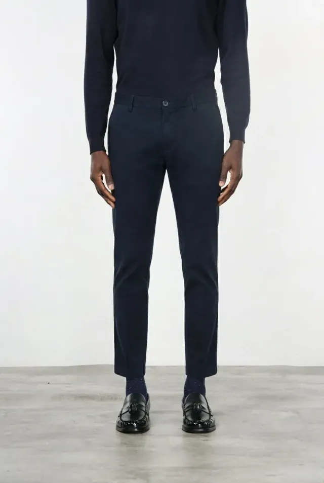 Mason's Milano chino uomo blu navy extra slim