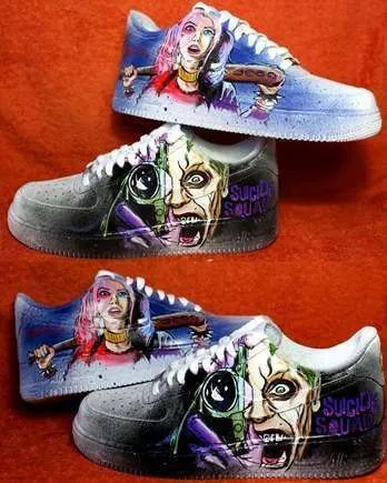Never Say Never Air Force 1 Suicide Squad sneakers Joker Harley