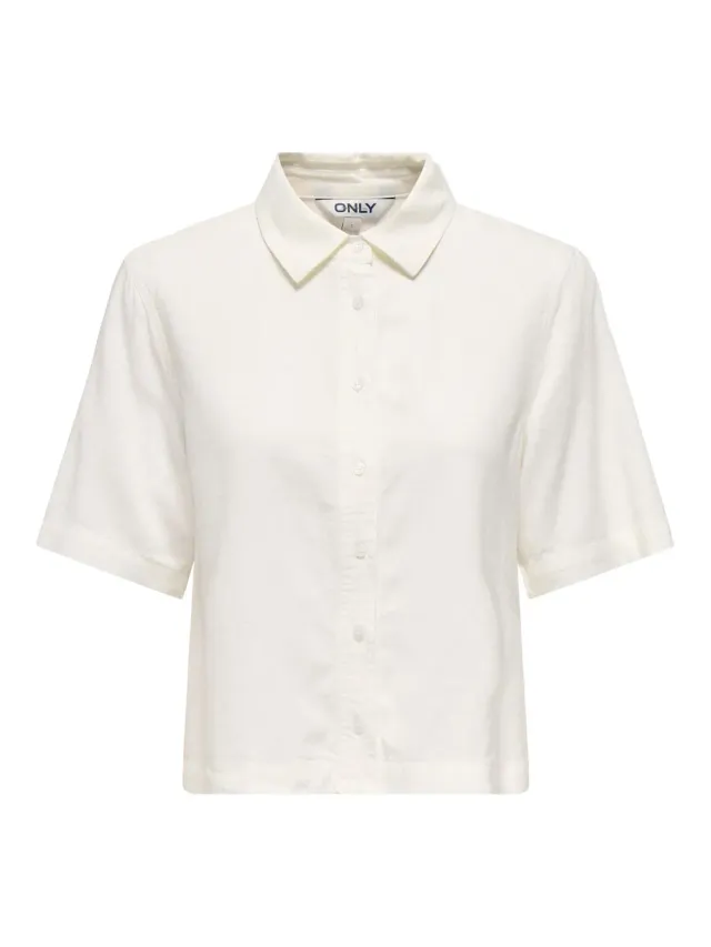 ONLY Cloud Dancer camicia S azzurra leggera