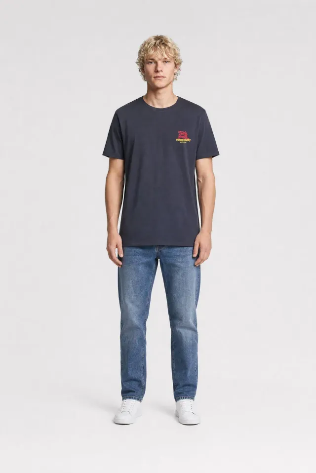 Teddy Smith T-Chips MC t-shirt blu navy cotone