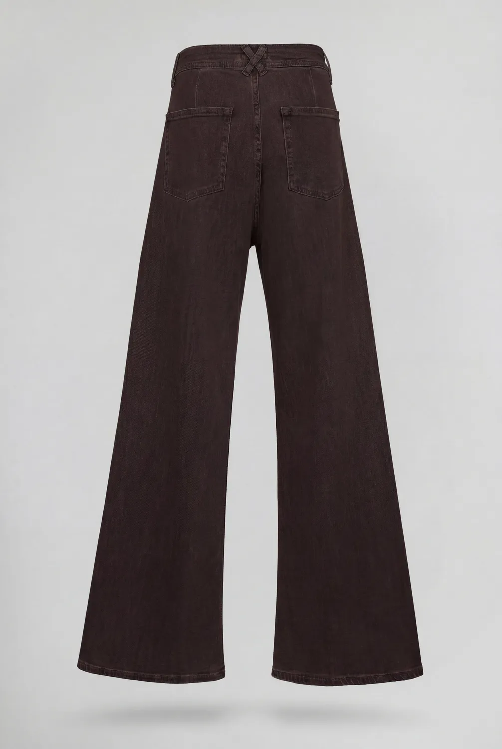 Teddy Smith P-Josefa jeans donna marrone scuro flare vita alta