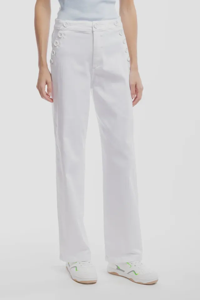 Teddy Smith P-Marina White jeans donna bianco vita alta