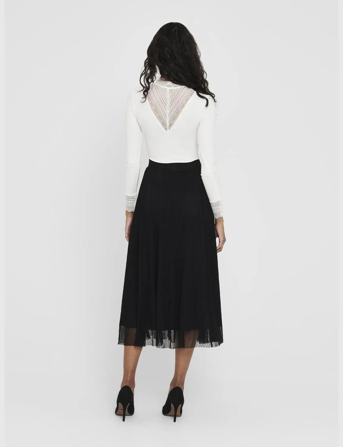 ONLY Onllavina gonna donna nero jersey elasticizzato