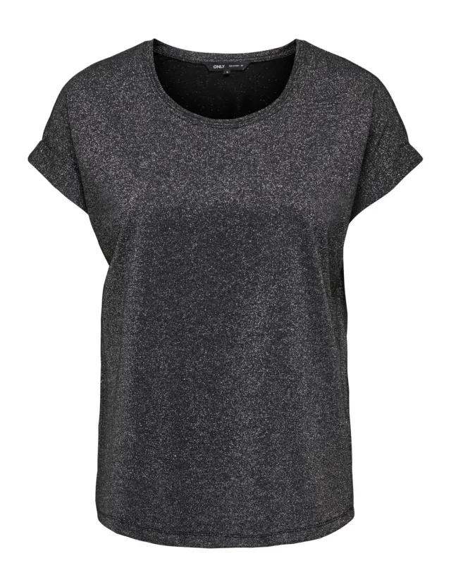 ONLY Onlmoster top jersey glitter manica corta XL