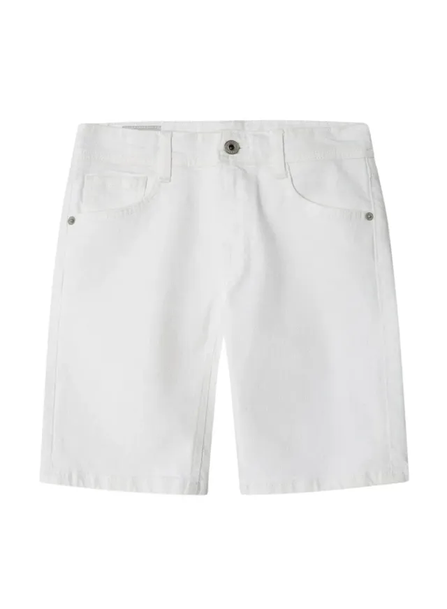 Pepe Jeans Hatcher Short Ragazzo Slim Bianco 12 Anni
