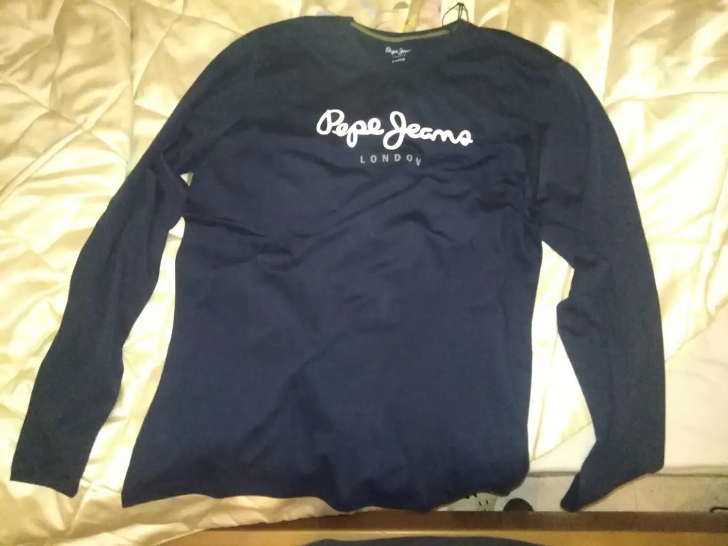 Pepe Jeans Eggo maglietta maniche lunghe uomo blu navy slim fit