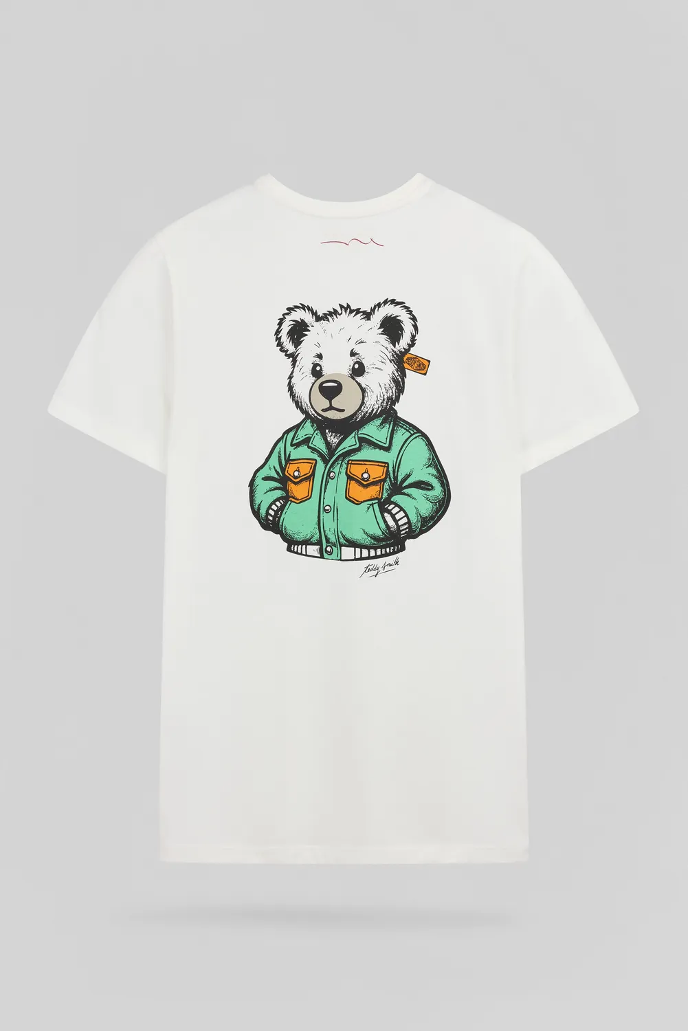 Teddy Smith T-Bear MC t-shirt uomo middle white orso