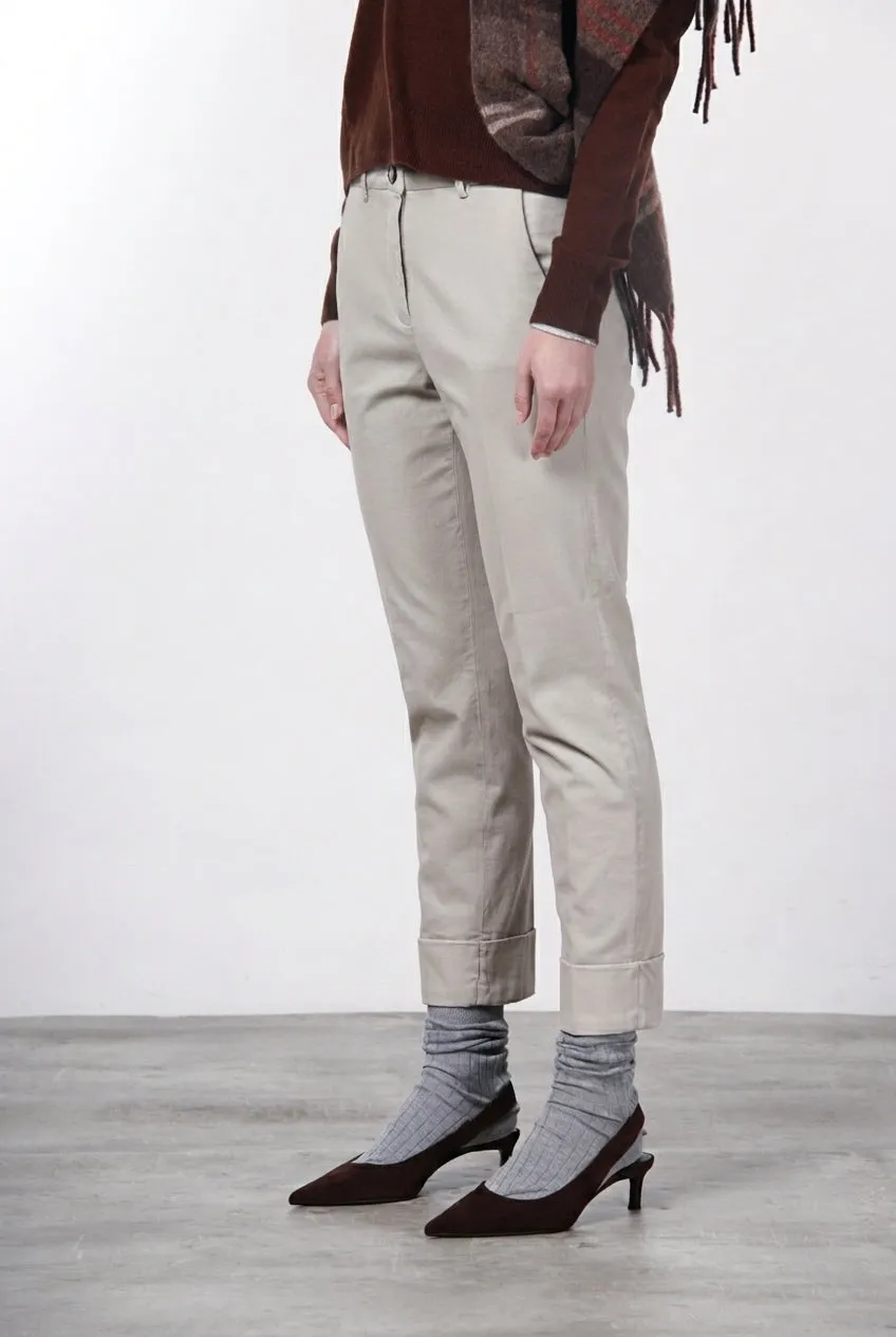 Mason's New York Carrot chino donna sabbia lana