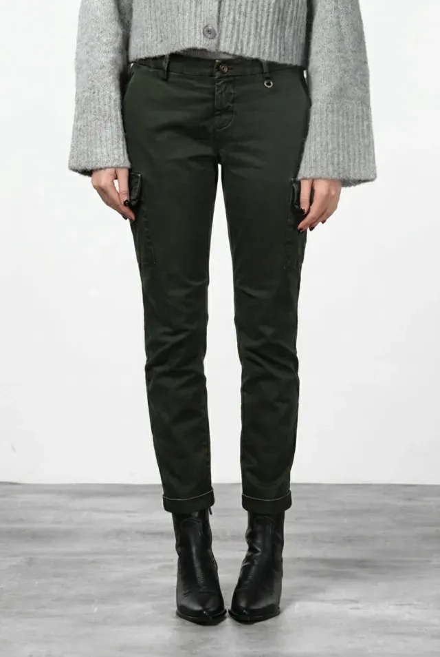 Mason's Chile City pantalone cargo donna verde slim