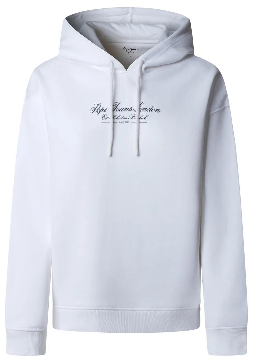 Pepe Jeans Center Logo Hoodie felpa donna cappuccio stampa