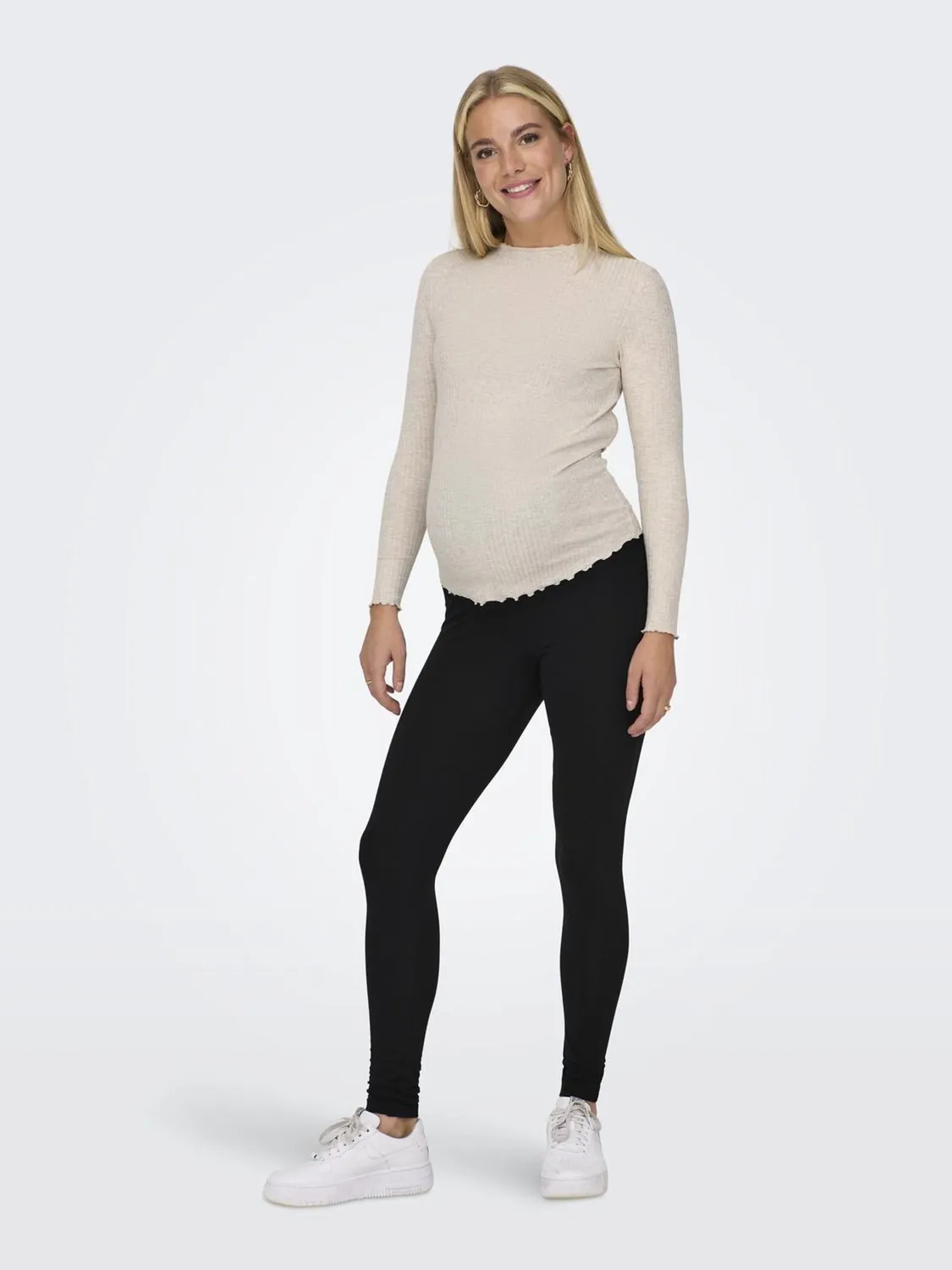 ONLY leggings donna confezione 2 neri vita alta slim