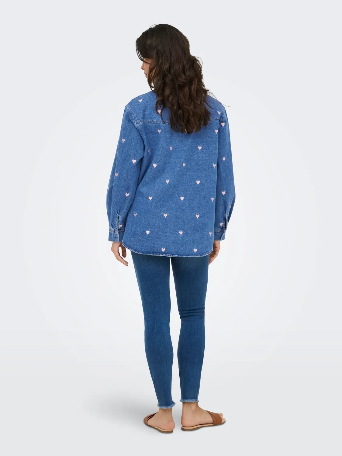 ONLY ONLVera camicia denim cuore L azzurra