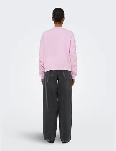 ONLY Onlsweat felpa donna girocollo morbida
