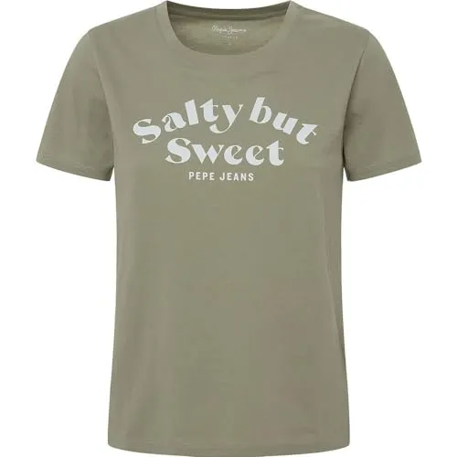Pepe Jeans Effie T-Shirt Donna L Verde manica corta