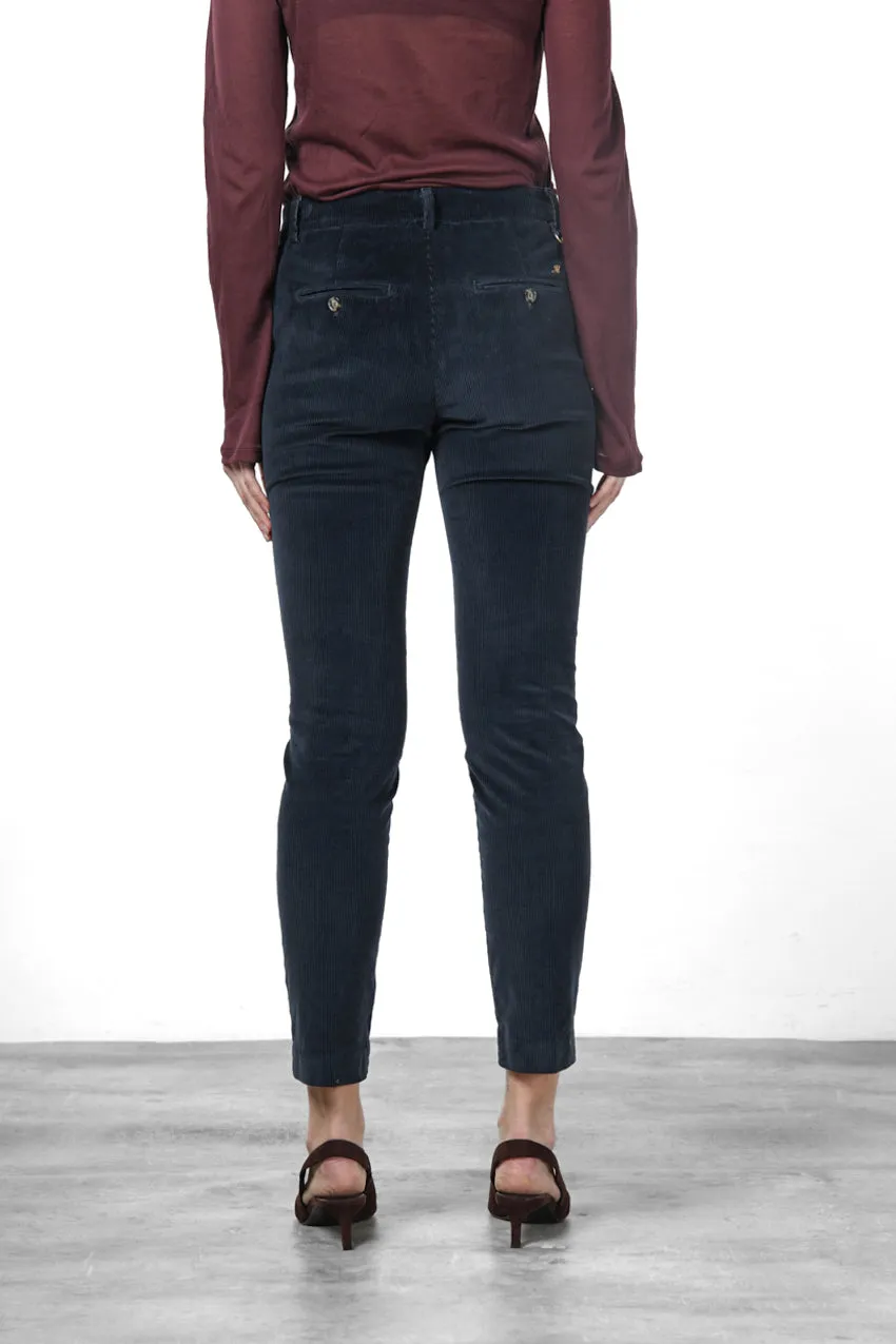 Mason's New York Slim chino donna navy velluto slim