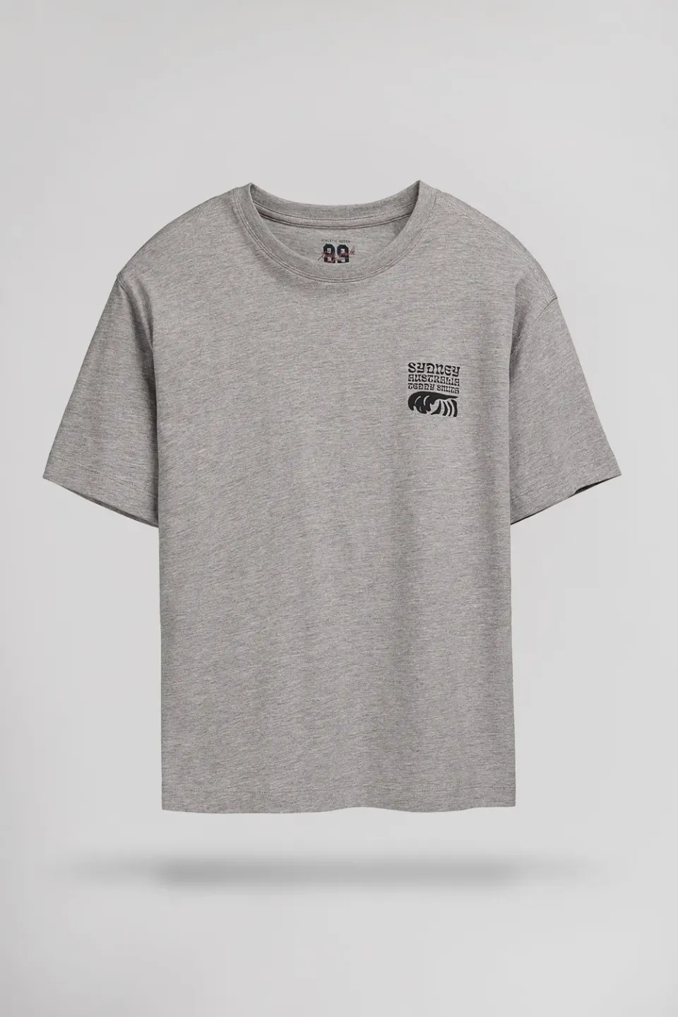 Teddy Smith T-World T-Shirt Bambino Grigio Cina Jersey