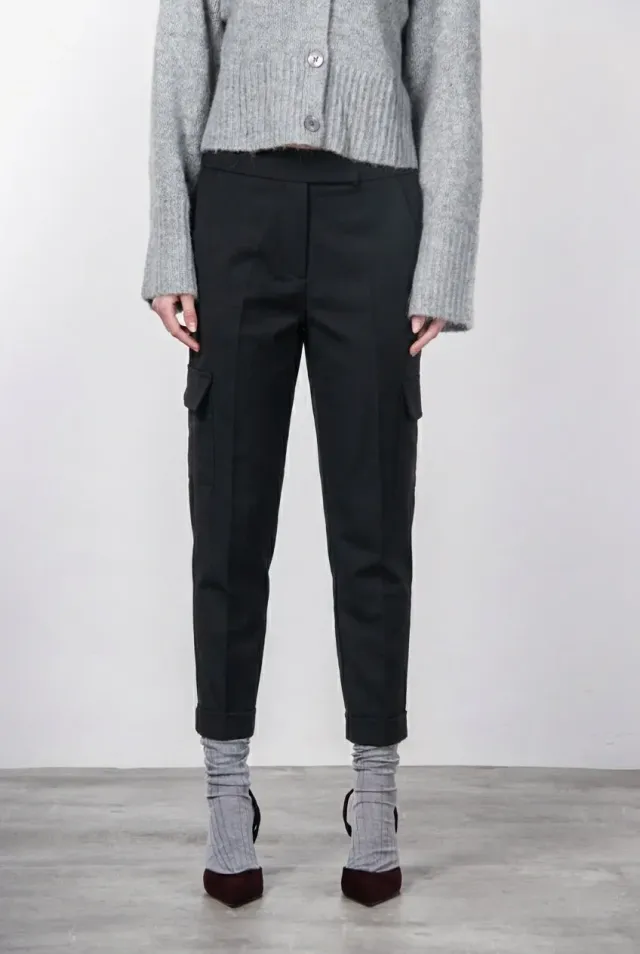 Mason's Chile Jogger pantalone donna nero lana relaxed