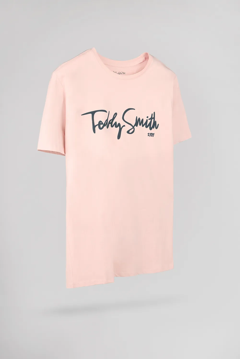 Teddy Smith T-Evry MC t-shirt rosa stampa puff