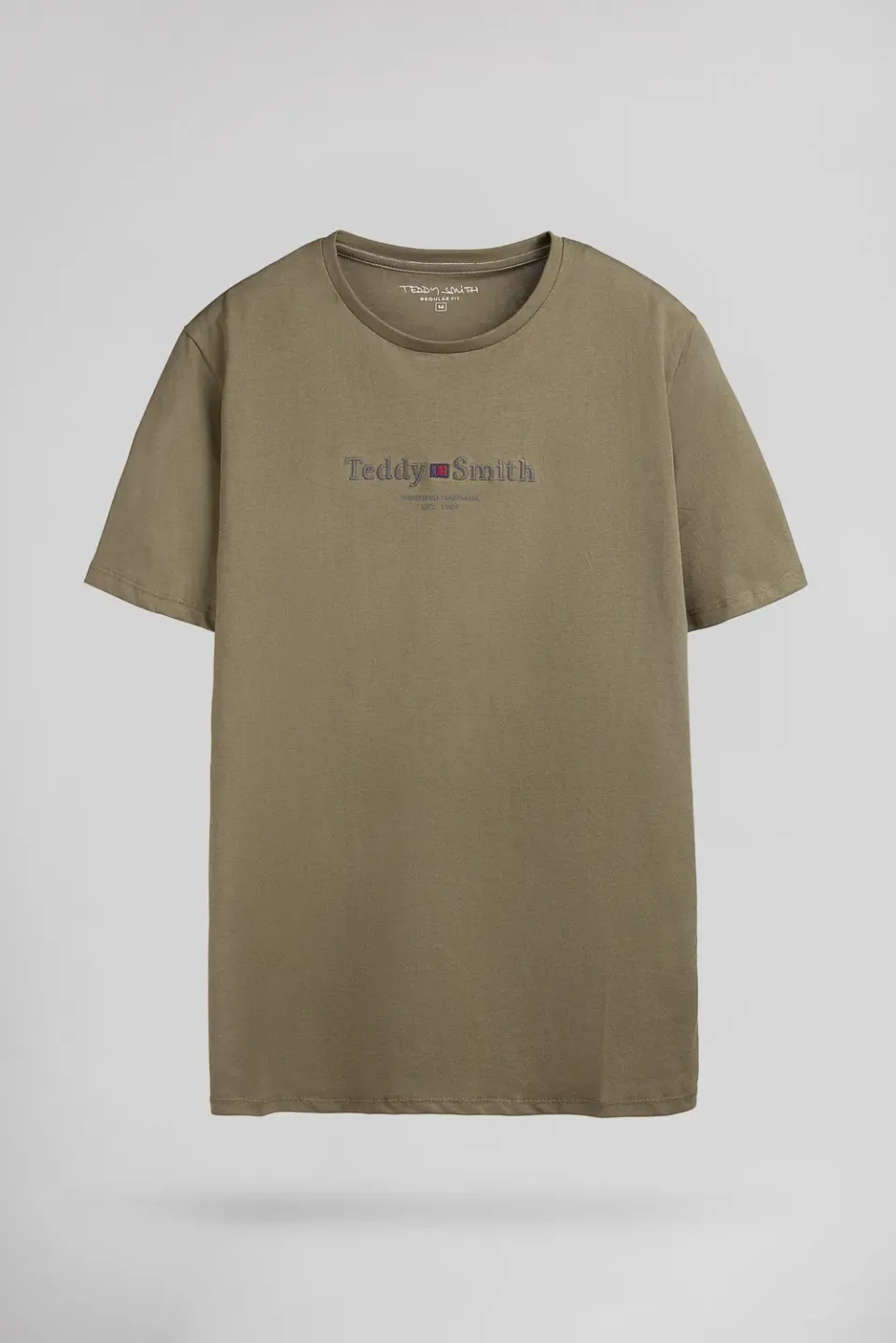 Teddy Smith T-Jim MC T-Shirt Uomo Kaki Cotone
