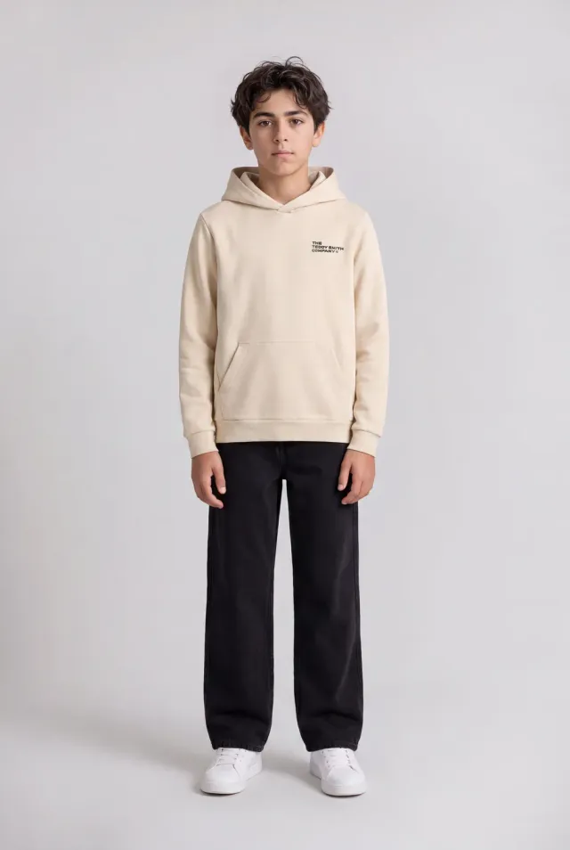Teddy Smith S-Company Hoody felpa crema ragazzo