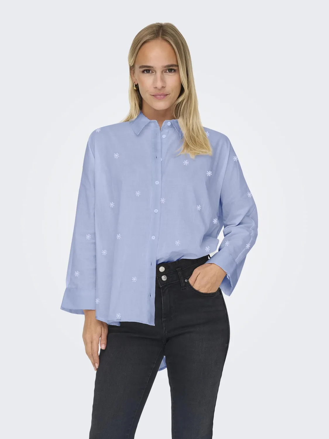 ONLY Onlnew Shirt camicia Brunnera Blue fantasia floreale