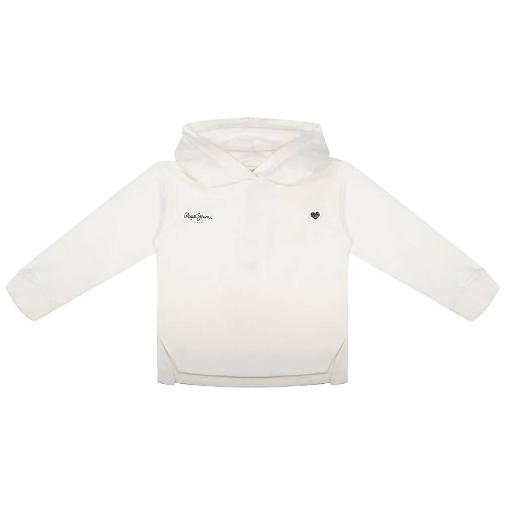 Pepe Jeans Anne felpa bambina con cappuccio spacco laterale