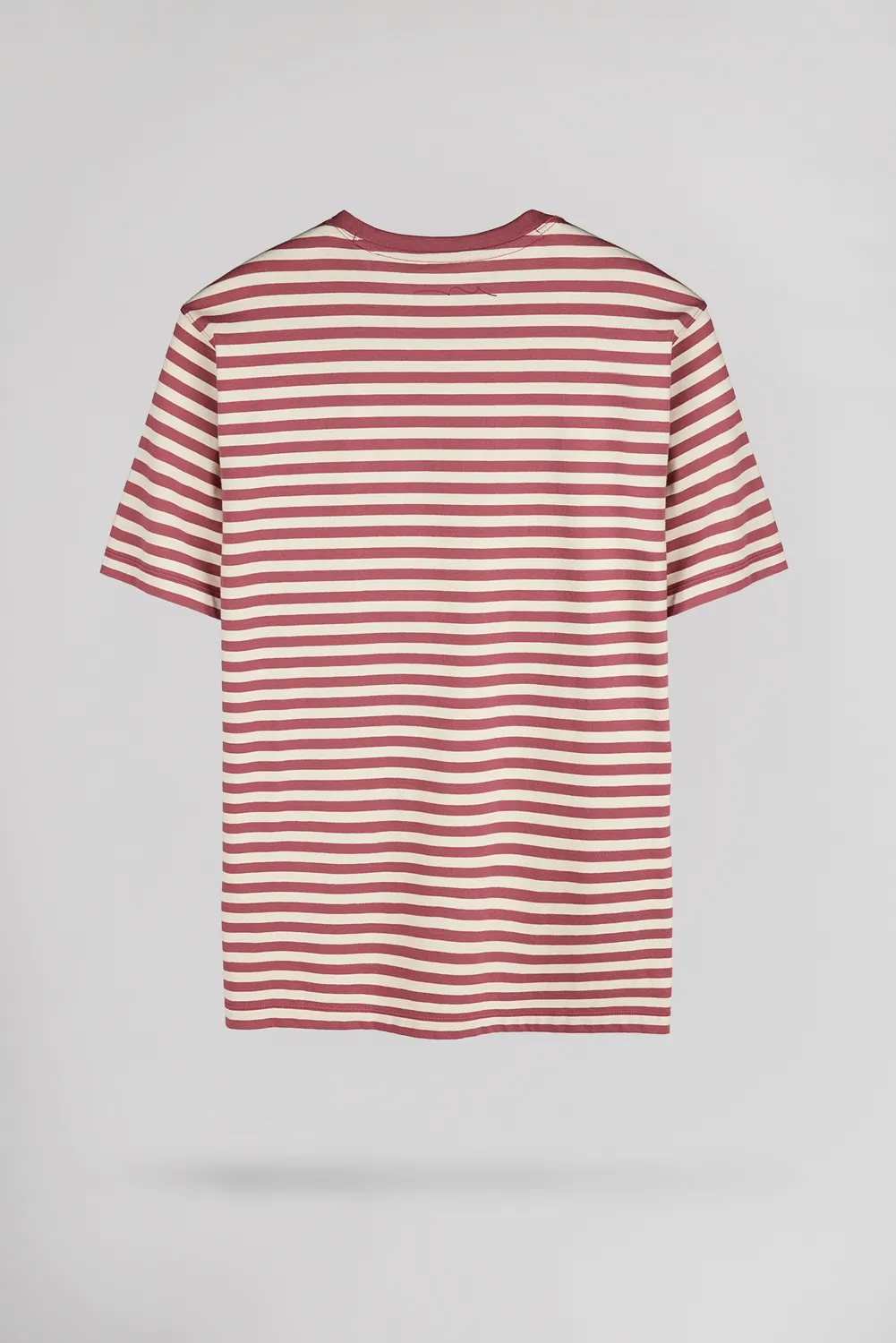Teddy Smith T-Stry MC t-shirt righe lampone uomo