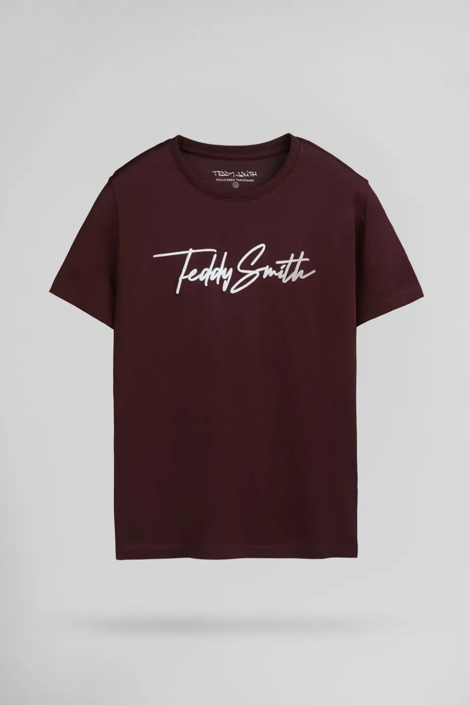 Teddy Smith T-Evan MC JR T-shirt bambino bordeaux cotone